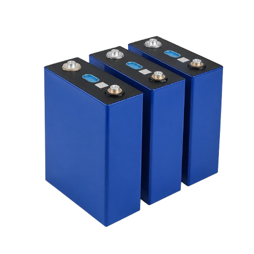 Three LiFePO4 cells in a stack — the building block of an Infozeb battery module
